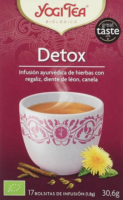 Yogi Tea Detox Infusión Ayurvédica de Hierbas con Regaliz Diente de