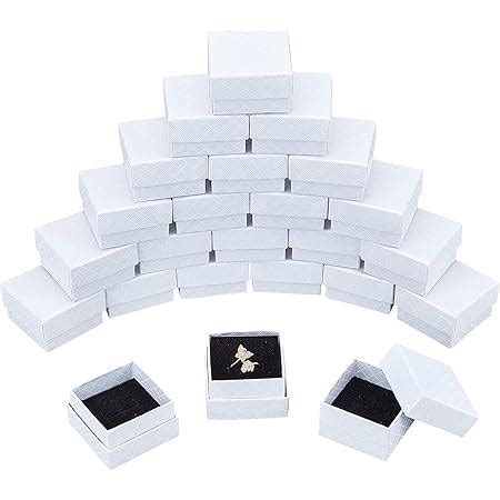 NBEADS 20 Pcs Cardboard Jewelry Boxes Gray Paper Boxes Set Gift Boxes