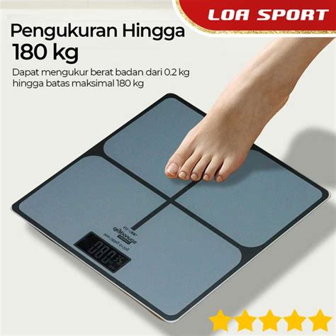 Jual Timbangan Badan Digital Kaca Tempered Glass Kg Lcd Modern