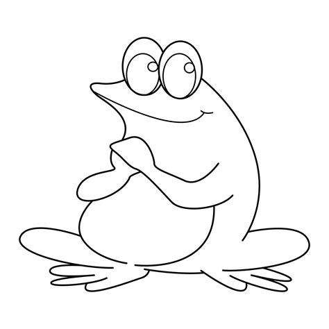 Premium Vector Frog Outline Vector Cartoon Design On White Background