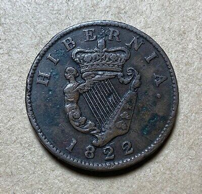 Ireland Hibernia Half Penny George Iv High Grade Ebay