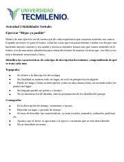 Actividad Habilidades Verbales P Docx Actividad Habilidades