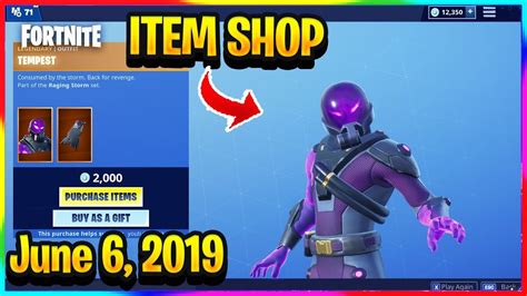 Fortnite Item Shop New Tempest Skin Set And Bolt Skin Item Shop June 6 2019 Youtube