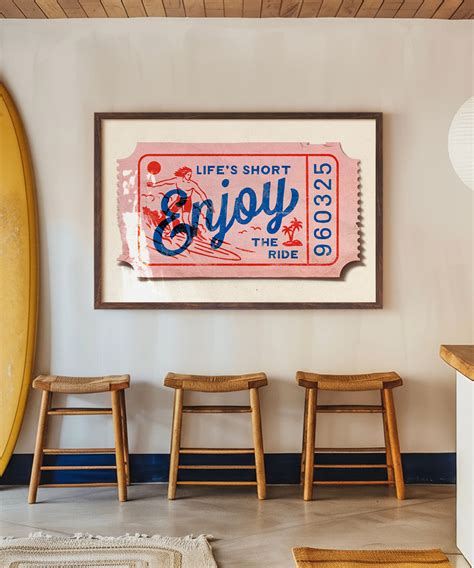 Life's Short, Enjoy the Ride by Coastways Studio