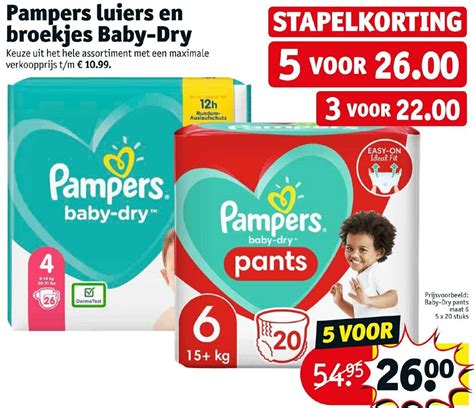 Pampers Luiers En Broekjes Baby Dry Aanbieding Bij Kruidvat