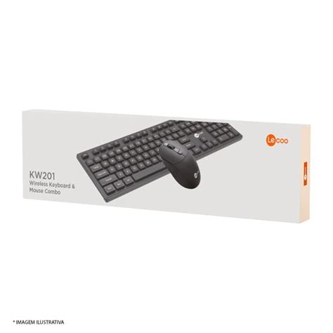 Kit Teclado E Mouse S Fio Lecoo Kw Preto Loja Bel Inform Tica