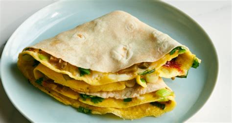 Traditional Chinese Scallion Egg Wrap Recipe Brenda Gantt