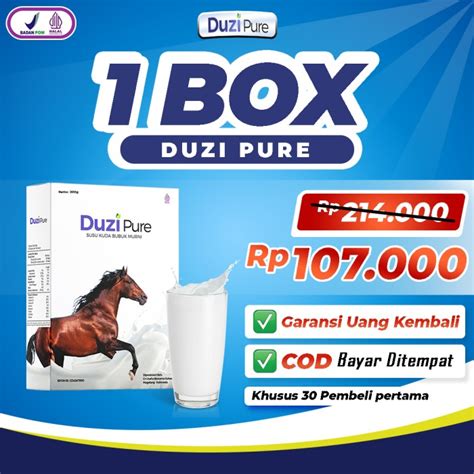 Jual Duzi Pure Susu Kuda Asli Bubuk Herbal Lombok Paket Box Kab