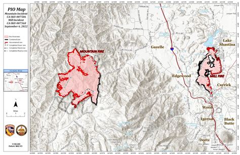 Mill Fire And Mountain Fire In Siskiyou County Public Information Map