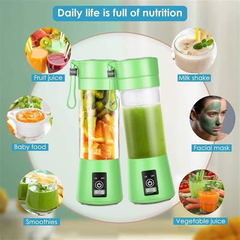 Portable Electric USB Juice Maker Juicer Bottle Blender Grinder Mixer