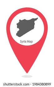 Syria Country Map Location Icon Stock Vector Royalty Free 1984380899