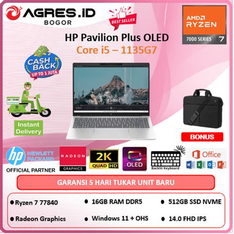 Promo Hp Pavilion Plus Oled Ryzen Gb Tb W Ohs K