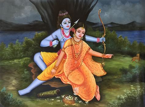 Rama And Sita In The Forest