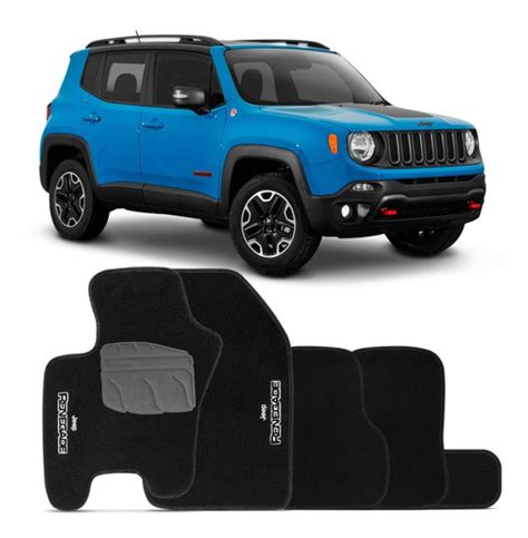 Tapete Jeep Renegade A Carpete Preto Bordado Dianteiro Mercadolivre