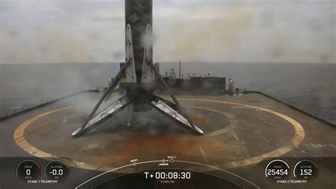 Spacex Launches 56 Starlink Satellites Lands Rocket At Sea Space