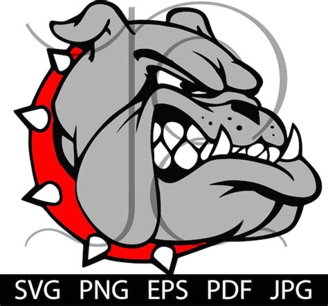 School Mascot Cartoon Bulldog Athletic Logo Perfect for - Etsy