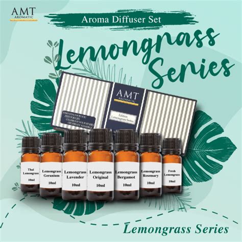 Aroma Diffuser Set Lemongrass Series 7 In 1 10ml X 7 Lazada