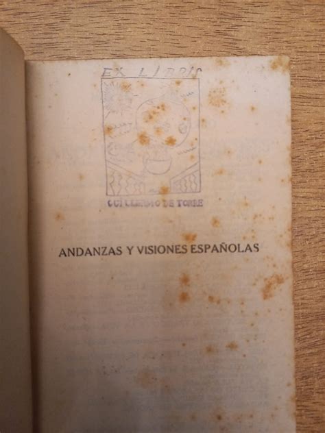 Andanzas Y Visiones Espa Olas By Miguel De Unamuno Aceptable