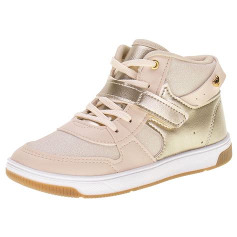 TÊNIS INFANTIL CANO ALTO ASTRAL KIDY 3290004 Dourado