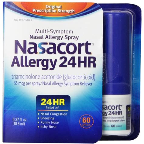 Nasacort Allergy 24 Hour 60 Sprays 0 37 Oz Pack Of 3