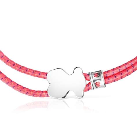 Fuchsia Sweet Dolls Elastic Bracelet Tous