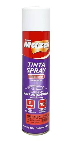 Tinta Spray Alta Temperatura Preto Fosco Branco 400ml Maza MercadoLivre