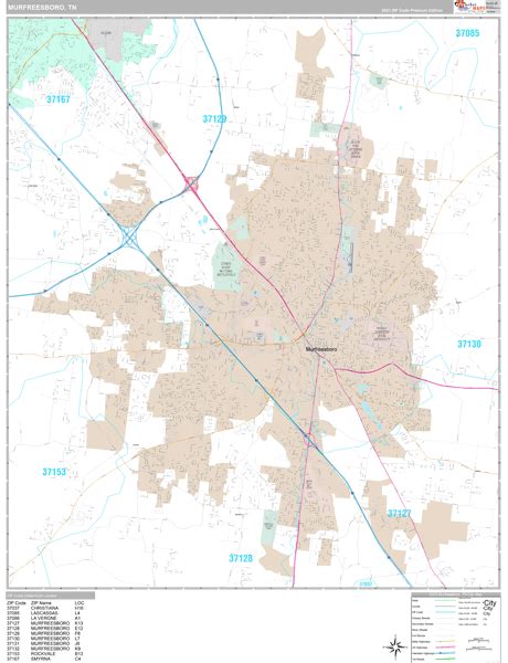 Murfreesboro TN County Map