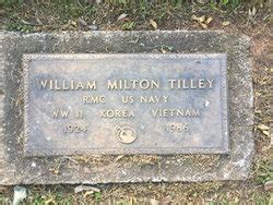 William Milton Tilley M Morial Find A Grave