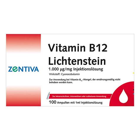 Vitamin B12 1000 µg Lichtenstein Ampullen 100x1 Ml Online Bei Pharmeo Kaufen