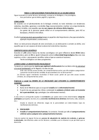 Tema 4 Teorias De La Criminalidad Imprimir Pdf