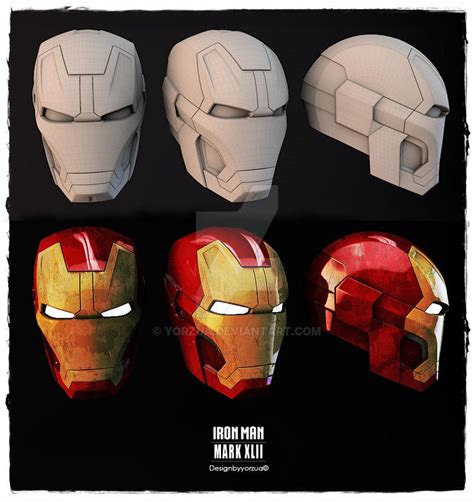 Iron Man Mark 42 Helmet Wip By Yorzua On Deviantart