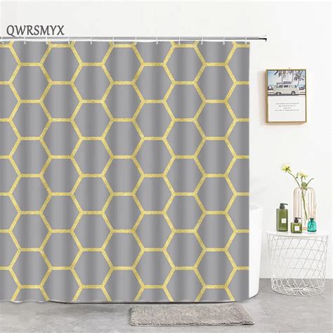 Black And White Geometry Shower Curtains Simplicity Stripe Plaid