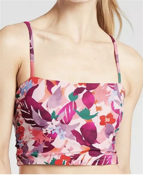 Athleta 40 B C Daybreak Tropic Bra Cup Bikini Top A Gem