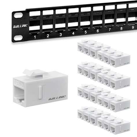 Amazon Iwillink 24 Port Blank Keystone Patch Panel With 12 Pack