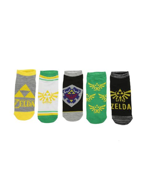 The Legend Of Zelda Triforce No Show Socks 5 Pair Hot Topic