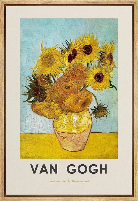 Aefer Canvas Print Wall Art Sunflowers By Vincent Van Gogh