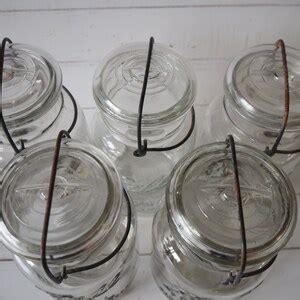 Vintage Glass Ball Ideal Canning Jar Wire Bale Inch Glass Lid Pat D