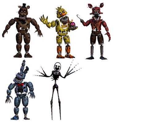 Render FNaF 4 Animatronics - Part 1 / (PNG) by Hujicespeeder on DeviantArt