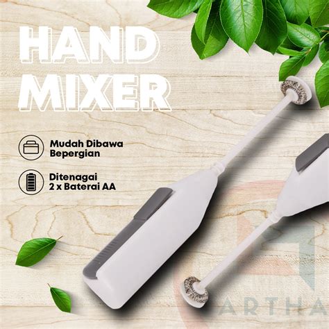 Jual Hand Mixer Pembuih Kopi Susu Elektrik Handle Stirrer Whisk Milk