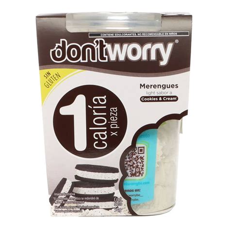 Merengues Don T Worry Light Sabor A Cookies And Cream G Walmart