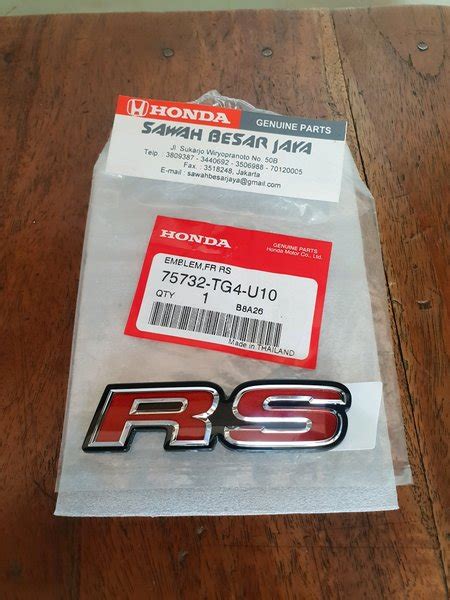 Jual Emblem Logo Sticker Rs Gril Grill Depan Honda Brio Rs Facelift