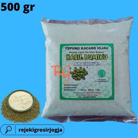 Jual Tepung Kacang Hijau Organik 500 Gram Green Bean Powder Organic 500