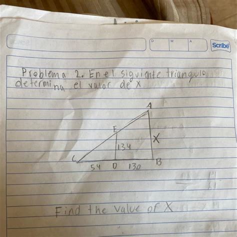 En El Siguiente Triangulo Determina El Valor De X Brainly Lat