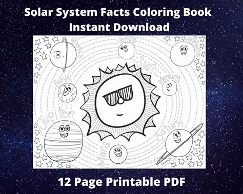 solar system coloring book printable 2
