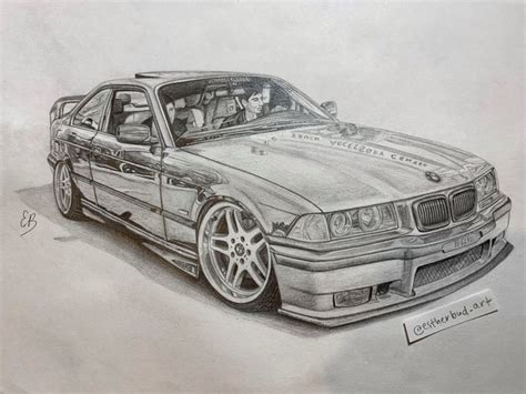 Bmw E Drawing Estherbud Art Draw To Drive Auto Zeichnen Auto