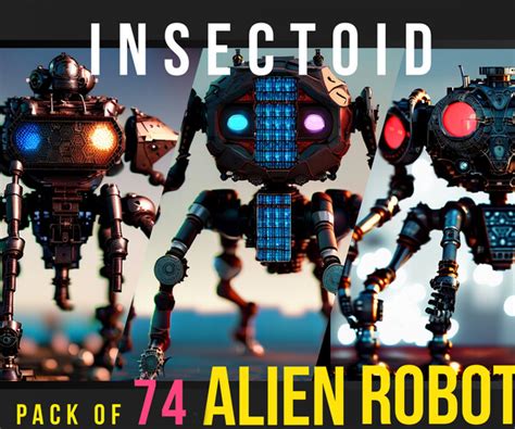 Artstation Alien Insectoid Robots Race Pack 3 74 Characters