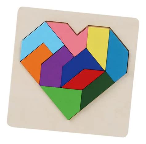 Rompecabezas De Madera Tangram Rompecabezas Juego Lógico Envío gratis