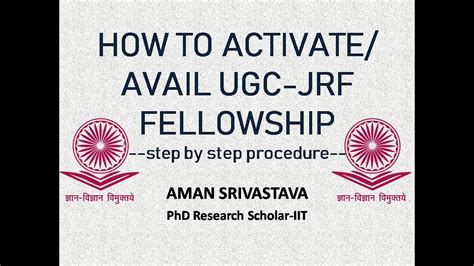 How To Activate UGC Fellowship Step By Step Procedure YouTube