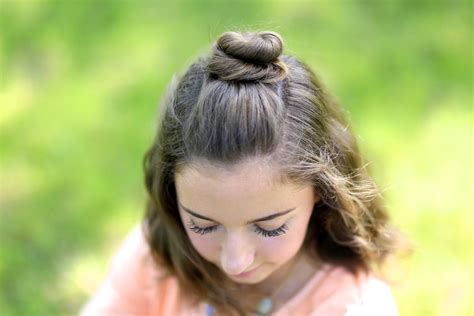 DIY Half-Up Bun - Cute Girls Hairstyles