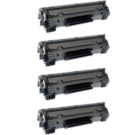 Compatible 4 Pack HP 78A CE278A Black Laser Toner Cartridge LaserJet